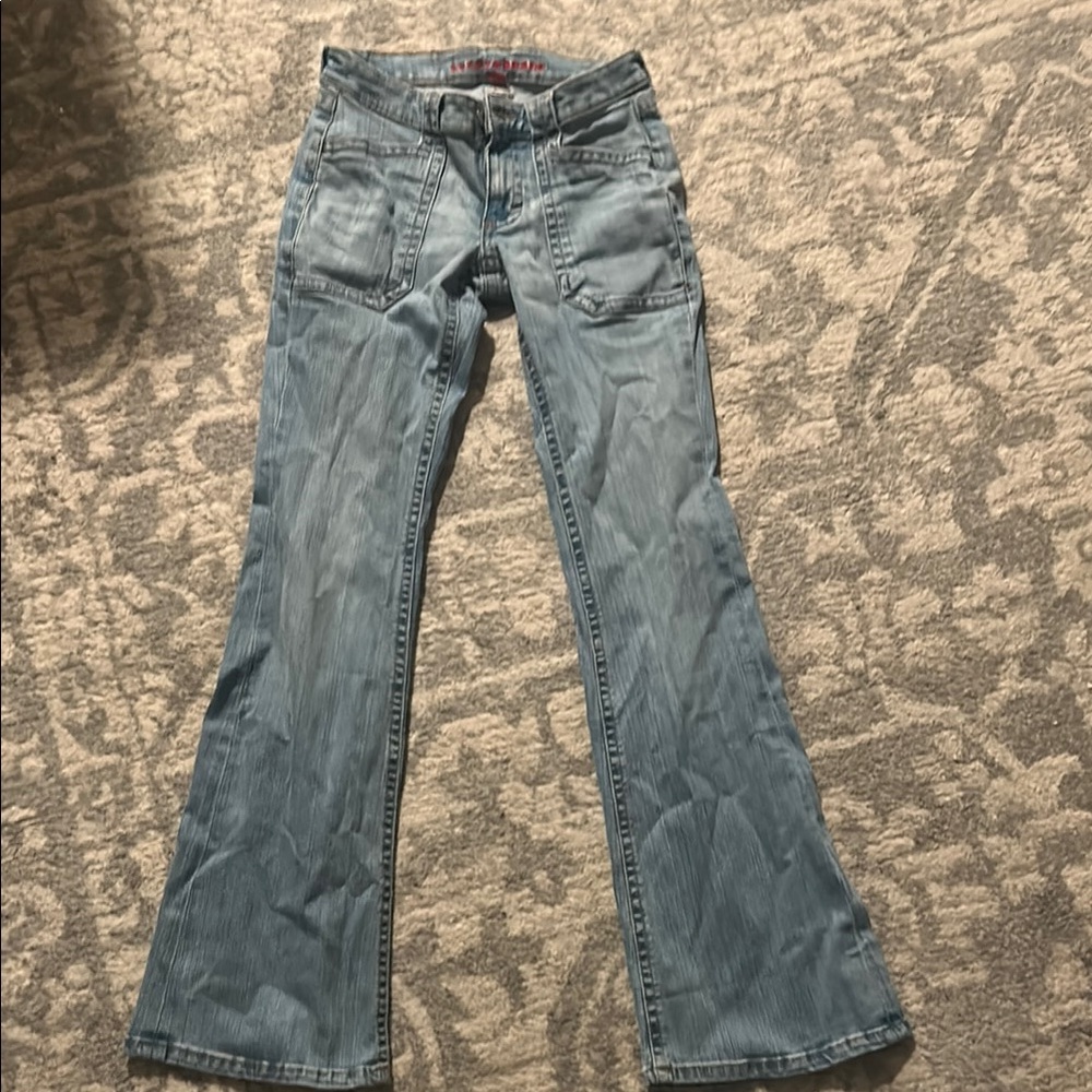 Lucky Brand Blue Flare Wide Leg Jeans